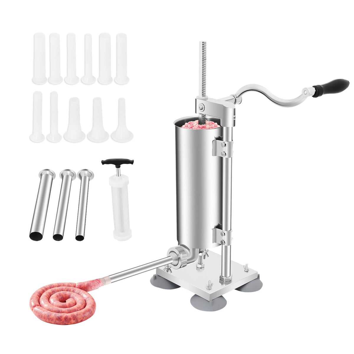 Manual Sausage Stuffer with 15 Stuffing Tubes Q49315