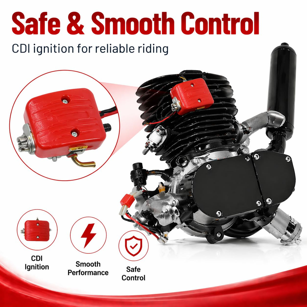 110CC 2 Stroke Bicycle Engine Kit with CDI System J17384