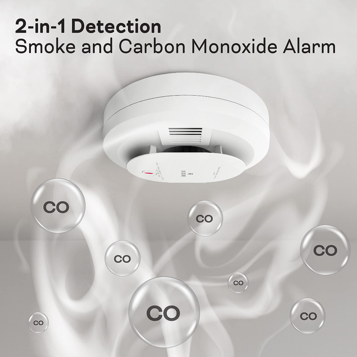 Smoke & Carbon Monoxide Detector, AA Battery Powered L1397