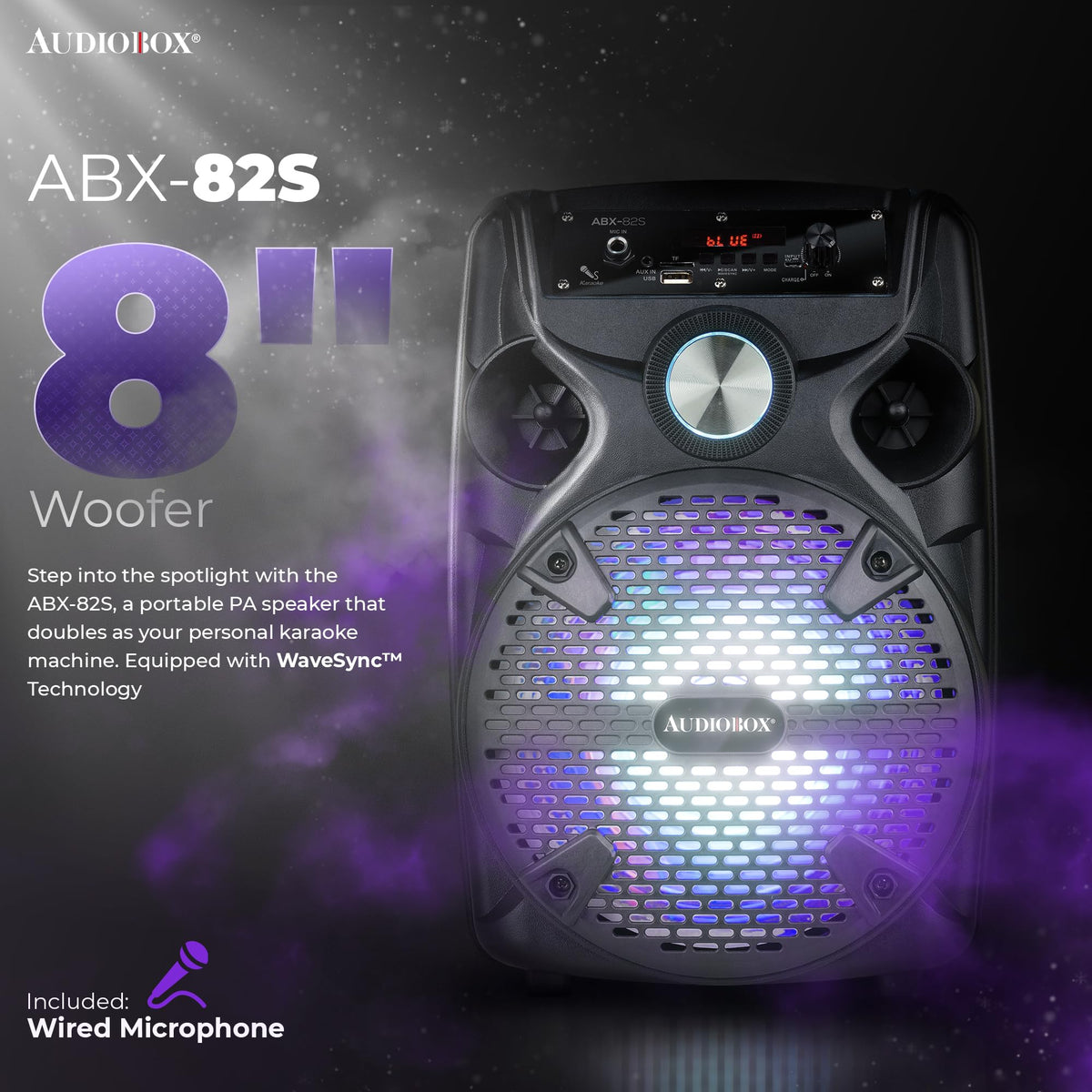 Bluetooth Party Speaker with Stand & Wired Microphone K7571