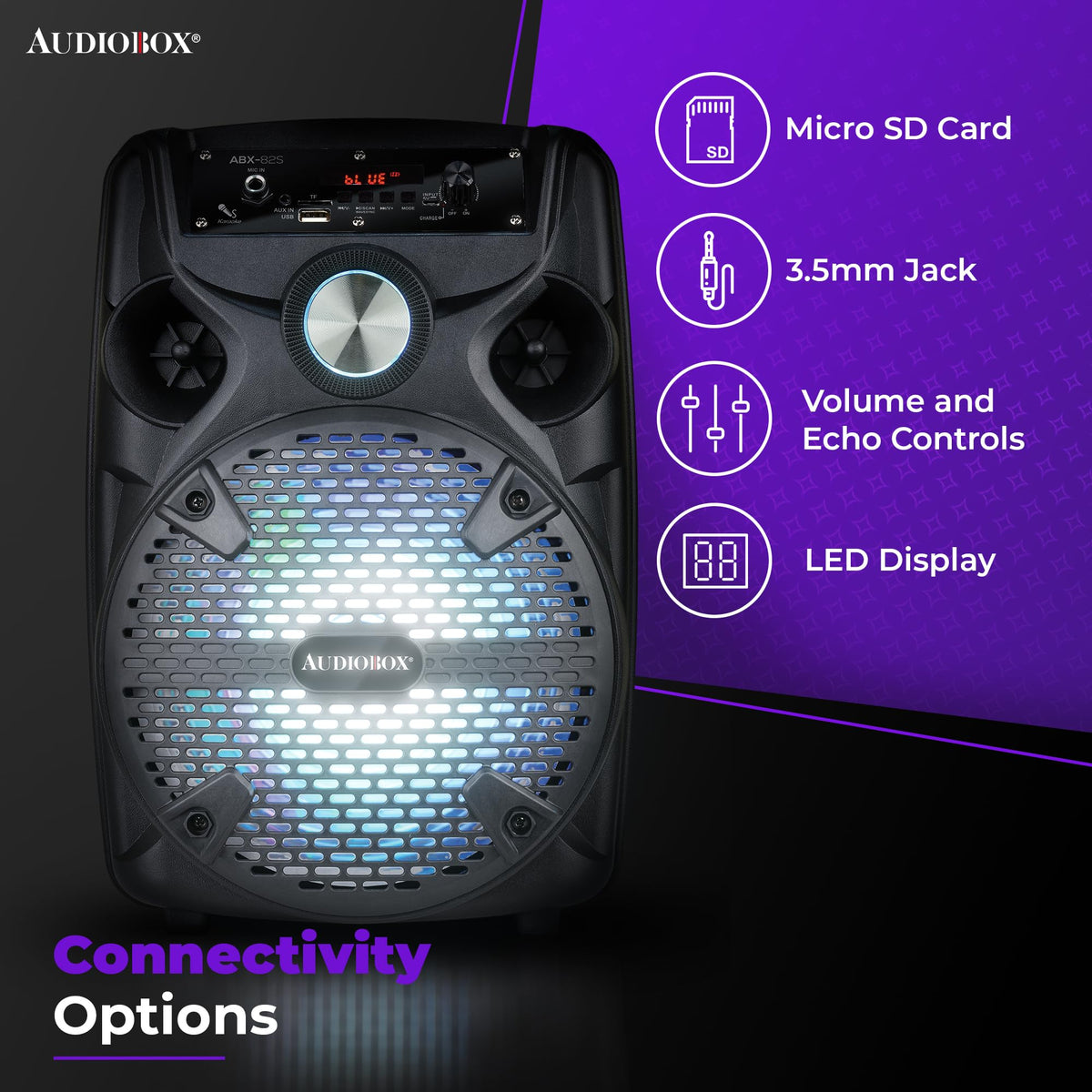 Bluetooth Party Speaker with Stand & Wired Microphone K7571