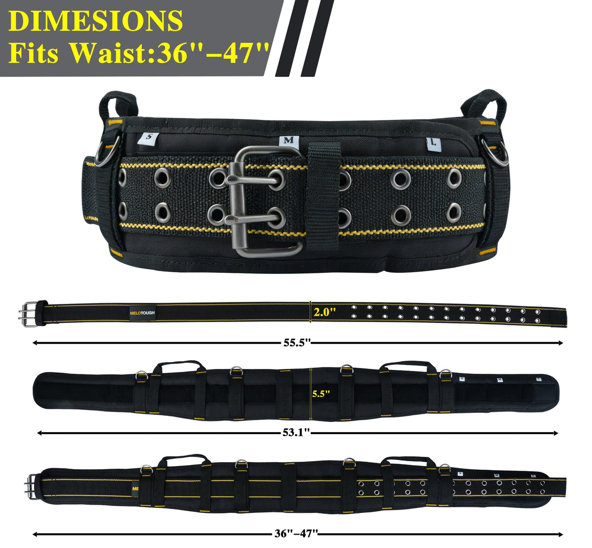 Padded Heavy Duty Work Belt with D Ring V220457