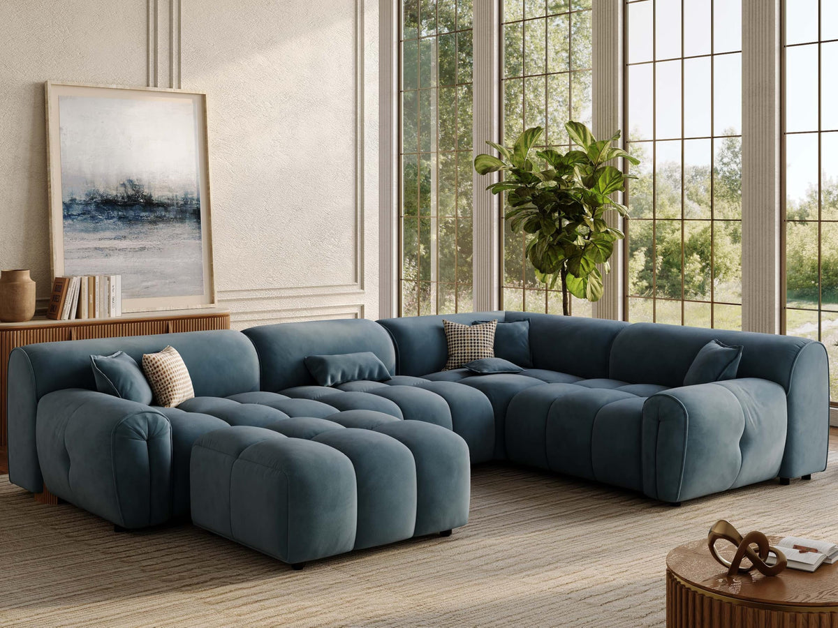 Oversized U-Shaped Sectional Sofa with Ottoman C2211